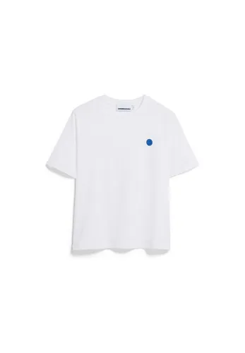 Armedangels T-Shirt LUALAA EMBRO aus Bio-Baumwolle - Nachhaltiges T-Shirt aus hochwertiger Bio-Baumwolle im Regular Fit. GOTS- und GRS-zertifiziert, ideal für umweltbewusste Mode-Liebhaber.