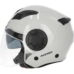Acerbis Vento Jethelm - Hellgrau - L - Motorradhelm mit thermoplastischer Schale, integrierter Sonnenblende und hypoallergenem Innenmaterial für hohen Tragekomfort und Sicherheit.