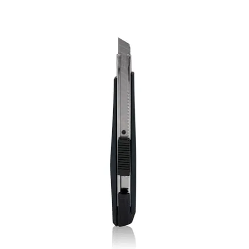 Großes Edelstahl Cutter-Messer SK5 mit ultrascharfer 9mm Klinge (Schwarz) - Folierer- Grafikmesser – Car-Wrapping