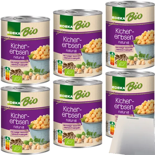Edeka Bio Kichererbsen mild-nussiger Geschmack 6er Pack 6x400g Dose usy Block