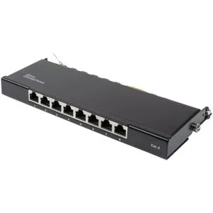 Good-Connections Patchpanel GC-N0112, Cat 6, 0,5HE, schwarz, STP geschirmt, mit 8 Ports