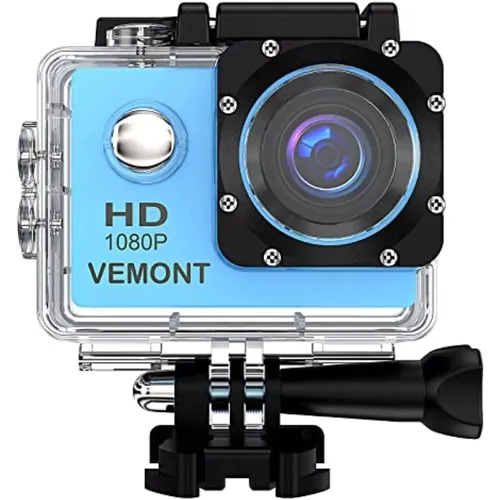 Action Cam 4K 30fps Ultra HD - Camcorder für Abenteuerlustige, wasserdicht bis 30m und perfekt für Unterwasseraufnahmen oder beim Radfahren.