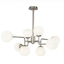 Maytoni Kronleuchter - Höhenverstellbar in Nickel mit Glas - Eleganter Kronleuchter aus Metall und Glas, höhenverstellbar für individuelle Lichtgestaltung und gleichmäßige Lichtverteilung. Ideal für stilvolle Innenräume.