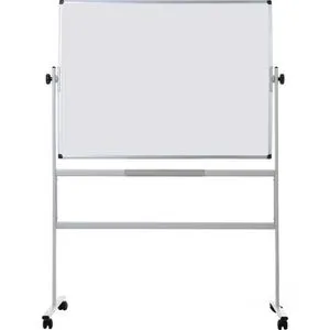 Bi-Office mobiles Whiteboard MAYA 200 x 100 cm - Memoboard mit magnethaftender, beschreibbarer Stahloberfläche, ideal für Präsentationen und Notizen. Dank Rollen immer flexibel einsetzbar.