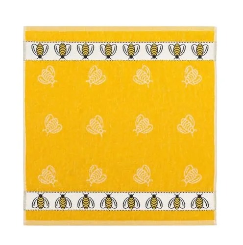 Kracht Frottier Küchentuch Bienen 50x50 cm Gelb in gelb von Kracht