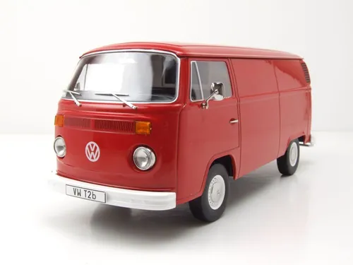 KKScale VW T2b Kasten rot 1/18 - Detailgetreues Modell im Maßstab 1:18 aus Zinkdruckguss, ideal für Sammler und als dekoratives Element.