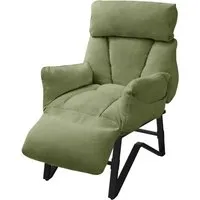 Ml-Design Relaxsessel in Grün - Bequemer Relaxsessel mit verstellbarer Rückenlehne und Fußablage, ideal für entspannte Stunden im Wohnzimmer oder Home-Office. Praktische Seitentaschen bieten zusätzlichen Stauraum.