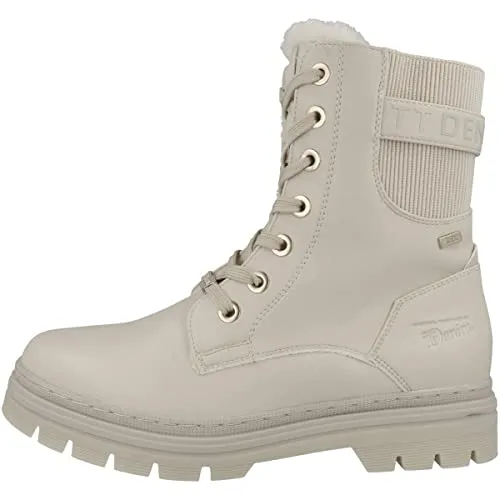 Tom Tailor Damen Halblange Stiefel 4295610, beige, 37 EU von Tom Tailor