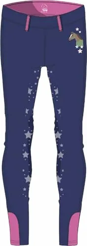 HKM Reitleggings Pony Dream II SilikonVollbesatz in blau von HKM