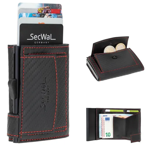 Geldbeutel Kartenetui Leder Secwal RFID Wallet Geldbörse Herren SW2 23 Carbon
