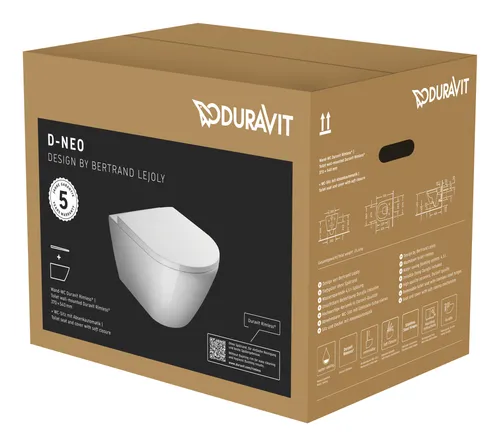 Duravit D-Neo Wand-Tiefspül-WC-Set 45770900A1 von Duravit