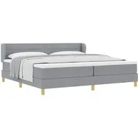 vidaXL Boxspringbett mit Matratze Creme 90x200 cm - Betten - Modernes Boxspringbett in Creme mit verstellbarem Kopfteil für individuellen Schlafkomfort und stilvolles Design, ideal für entspannende Schlafräume.