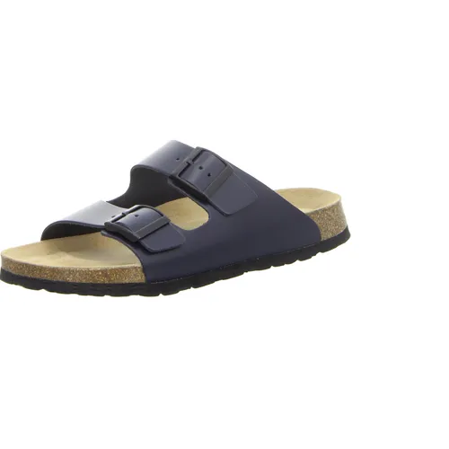 Natural Sense Tieffußbett navy Pantolette - Bequeme Pantoletten für Freizeit und Zuhause mit rutschfester, langlebiger Sohle und angenehmem Fußbett. Ideal für hohen Tragekomfort und optimale Passform.