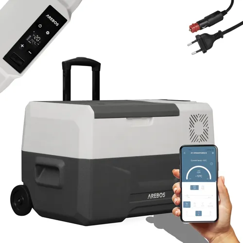Arebos Kühlbox Kompressor mit Rollen 27L-47L