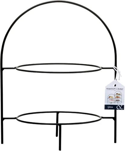 Ritzenhoff & Breker Teller-Etagère TJÄNA 2-stufig aus schwarzem Metall