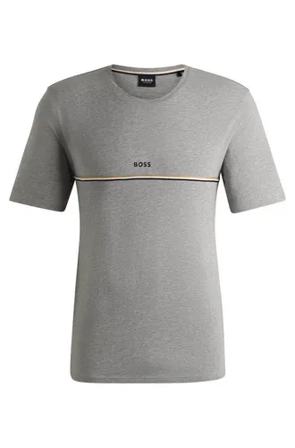 BOSS Home Unique T-Shirt - Hochwertiges T-Shirt aus Stretch-Jersey mit Logo-Print, ideal für entspannte Abende. Teilweise aus Bio-Baumwolle für umweltbewussten Komfort.