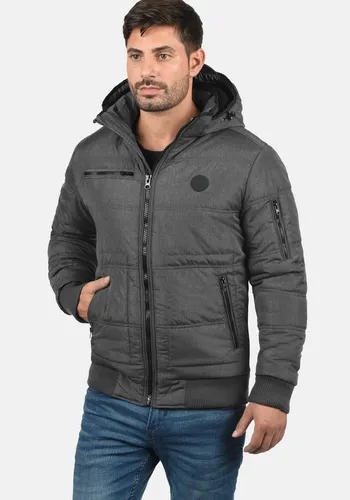 Blend Steppjacke BLEND BHBoris grau S (46/48) - Funktionsjacke mit hochschließendem Kragen und Kapuze, ideal für kühle Tage. Die Reißverschlusstasche bietet sicheren Stauraum.