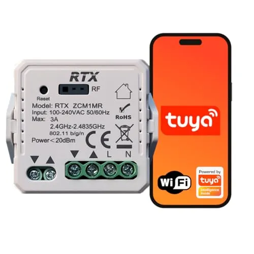 RTX ZigBee 3.0 Rollladensteuerung WiFi + RF MINI ACCESSORY Tuya Smart (Mobile-App, Google Assistant)