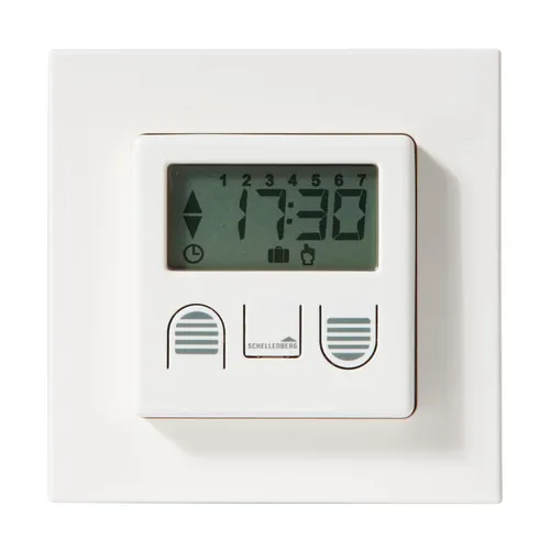 Schellenberg 25571 Zeitschaltuhr Standard - Für Rohrmotoren Standard und Plus, manuelle und automatische Steuerung mit Wochen- und Urlaubsprogramm