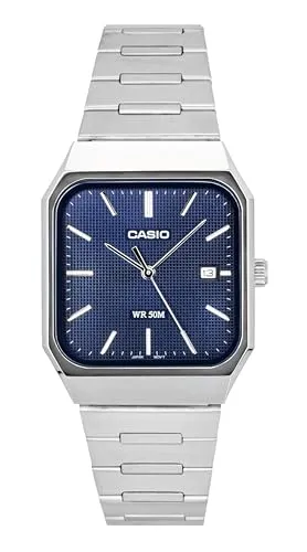 Casio Enticer Herren MTP Analog Armbanduhr, Blau – Stilvoll & Wasserabweisend
