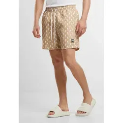 Urban Classics Herren Badehose Pattern Swim Shorts - Badeshorts für Herren mit lebendigen Mustern, elastischem Bund und schnelltrocknendem Material – ideal für Strandtage und Wassersport.