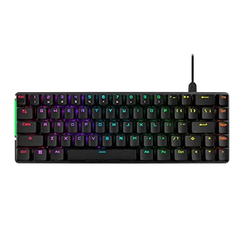 ASUS ROG Falchion Ace Mechanische Gaming-Tastatur - Mechanische Gaming-Tastatur mit ROG NX Rote Switches für leiseres Tippen, RGB-Beleuchtung und ergonomisches Design für maximalen Komfort.