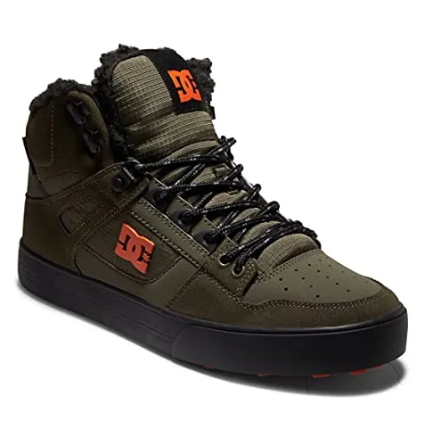 DC Shoes Herren Pure High-Top Sneaker - Herren-Skateboardschuhe aus einer robusten Mischung von Nubukleder und ballistischem Nylon, ideal für Komfort und Stil beim Skaten.