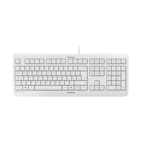 CHERRY KC 1000 - Kabelgebundene Tastatur mit Flüsterleisen Tasten - Kabelgebundene Tastatur im Full-Size-Layout, ideal für Büro und Home Office. Flüsterleise Tasten für geräuscharmes Tippen und Plug & Play über USB-Anschluss für sofortige Einsatzbereitschaft.