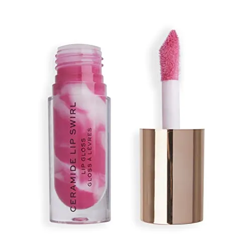 Makeup Revolution, Lip Swirl Ceramide Gloss, Lipgloss, Beeren-Pink, 4.5ml
