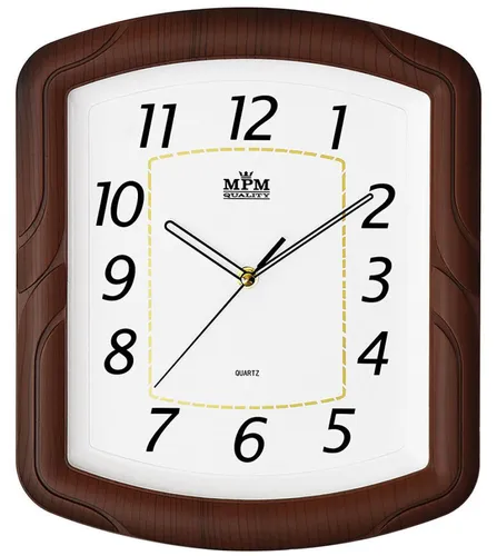Braun Quadratische Wanduhr mit geräuschlosem Quarzwerk Modell E01.2417.51.SW