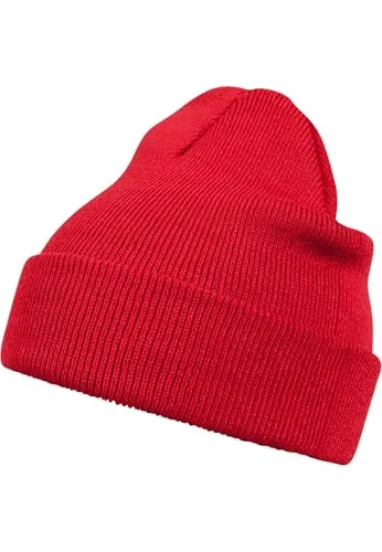 MSTRDS Herren Basic Beanie Flap StrickMütze, Rot (Red 3100), Einheitsgröße EU