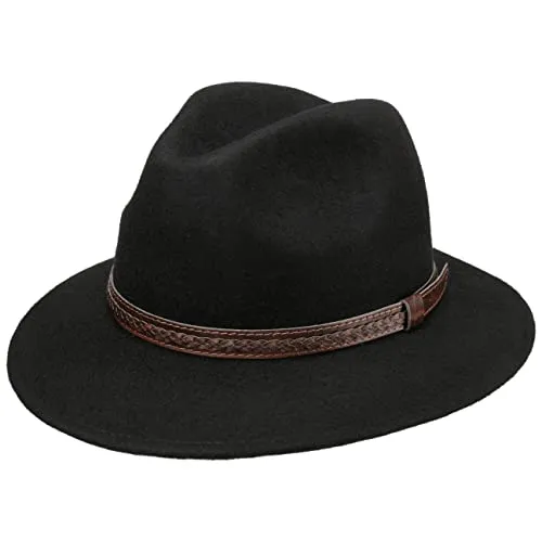Lipodo Kentucky Wollhut Herren - 100% Wollfilz Outdoorhut - Fedora & Trilby-Hüte für Herren, wetterbeständig und ideal für jede Jahreszeit – perfekt für Wanderungen und Stadtleben mit stilvollem Design.
