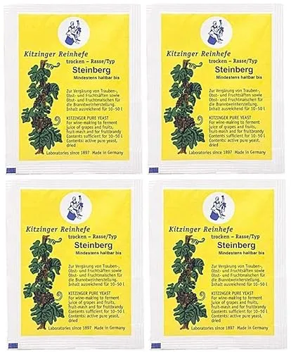 4er Pack Steinberg Trockenhefe von Arauner Kitzinger von Wein