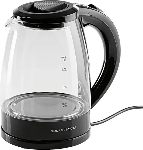 GourmetMaxx Wasserkocher Schwarz 1.8 l in schwarz von GOURMETmaxx