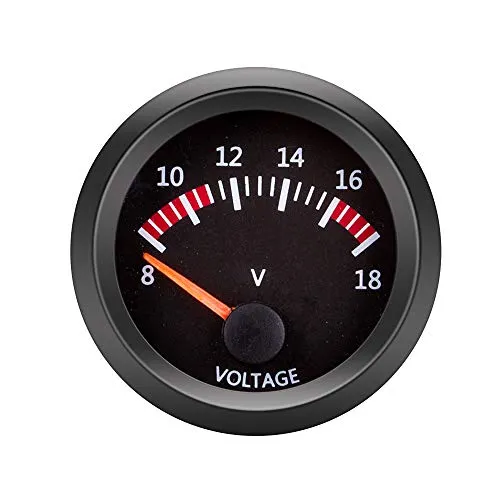 ETOPARS 52mm Automotor Kfz Zeiger Spannungsanzeige Volt Messgerät Kit Weiß Lichtanzeige Zeigeranzeige