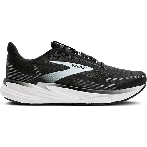 Brooks Revel 8 Laufschuhe Herren - Leichte Allrounder in black-grey-white, Größe 44 - Laufschuhe für Training und Alltag mit atmungsaktivem Mesh-Obermaterial und DNA LOFT v2-Dämpfung für ein weiches Laufgefühl.