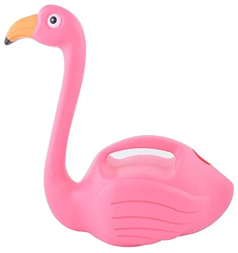 Esschert Design Flamingo Gießkanne aus HDPE, 28,6 x 14,4 x 30,1 cm