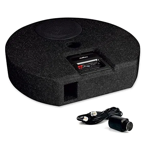 AXTON ATB20A - 20cm Auto Aktiv Gehäuse Subwoofer - Car-HiFi-Lautsprecher mit 100 W Sinusleistung, ideal für kraftvollen Bass im Auto und einfach zu installieren.