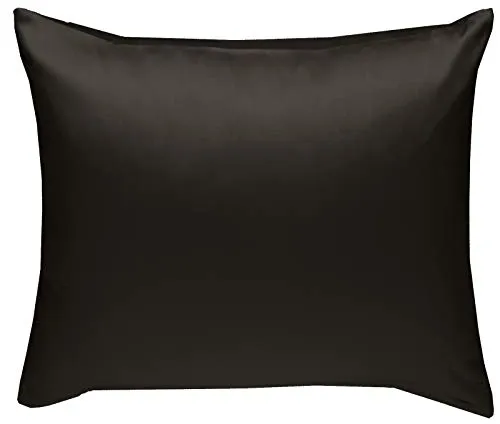 Bettwaesche-mit-Stil Mako-Satin Baumwollsatin Bettwäsche Uni einfarbig zum Kombinieren (Kissenbezug 40 cm x 40 cm, Espresso Braun) viele Farben & Größen
