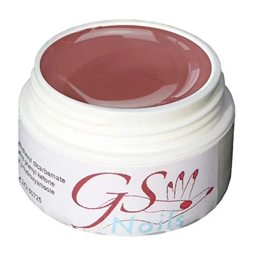GS-Nails UV Farb-Gel für Nail-Art & Nagel-Design - 5 ml UV-härtendes Cover-Gel - Selbstglättendes Nail-Gel - Schlamm Braun 22 - B3