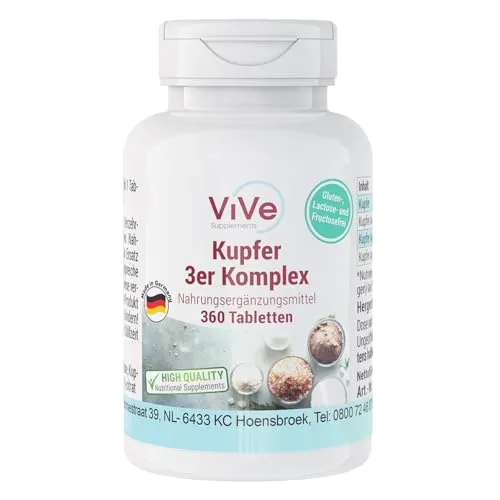 Kupfer 3er Komplex von ViVe Supplements