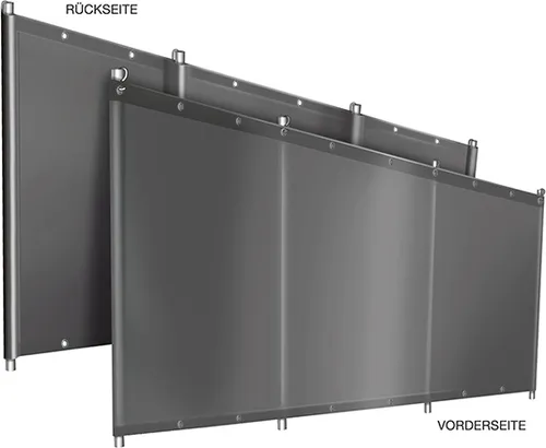 Windschutz Sichtschutz Camping aus PVC LKW Plane 1,2m x 4m