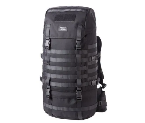Savotta Rucksack Grenzjäger L schwarz - Robuster Wanderrucksack mit 40-60 Liter Volumen, ideal für Trekking und Jäger. Hergestellt aus strapazierfähigem 1000D Cordura für maximale Langlebigkeit.