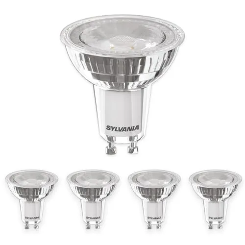 SYLVANIA GU10 LED Neutralweiß dimmbar | 5er Pack | 50W Ersatz | 4000K | 360 lm | 36° Abstrahlinkel