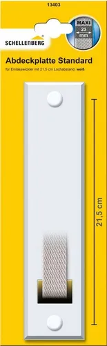 SCHELLENBERG Gurtwickler-Abdeckplatte Standard Maxi, 21,5 cm Lochabstand, langlebig aus Kunststoff, Zubehör für Einlassgurtwickler, Rollladen Abdeckblenden für Gurtwickler und Einlasswickler