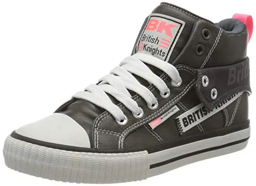 British Knights Roco Tag Sneaker in Grau/Pink (EU 37) - Modische Chukka-Sneaker mit atmungsaktivem Textil-Obermaterial, umklappbarem Schaft und rutschhemmender Gummisohle – ideal für den Freizeitlook.