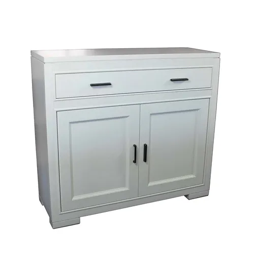 Landhaus Kommode Massivholz Sideboard Anrichte in altweiß