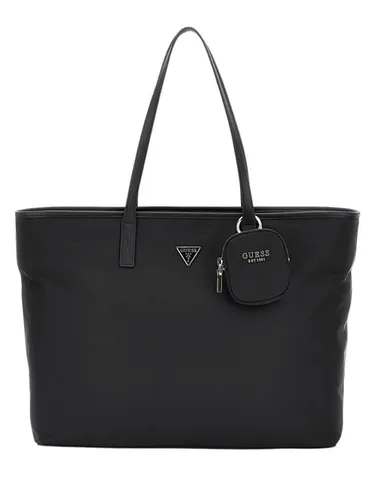 GUESS Eco Gemma Large Tech Tote Bag Black - Damen-Shopper mit elegantem Design, geräumigem Hauptfach und zusätzlichen Utensilientaschen – der perfekte Alltagsbegleiter!