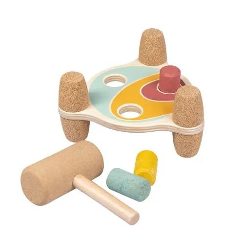 Korko Hammerbrett Feinmotorik Spielzeug aus Holz & Kork