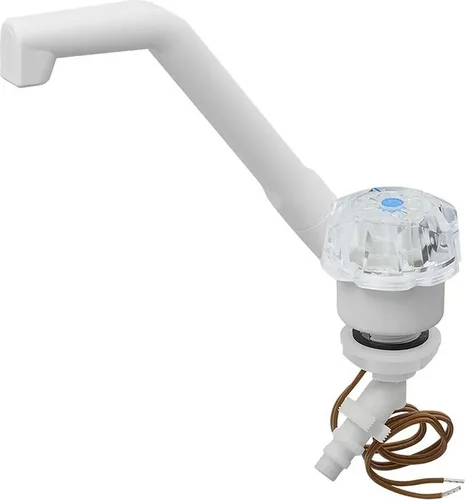 Moritz Wassertank 12V Wasserhahn - Praktischer klappbarer Wasserhahn mit Drehknauf und Microschalter, ideal für Caravan-Zubehör und die mobile Wasserversorgung unterwegs.